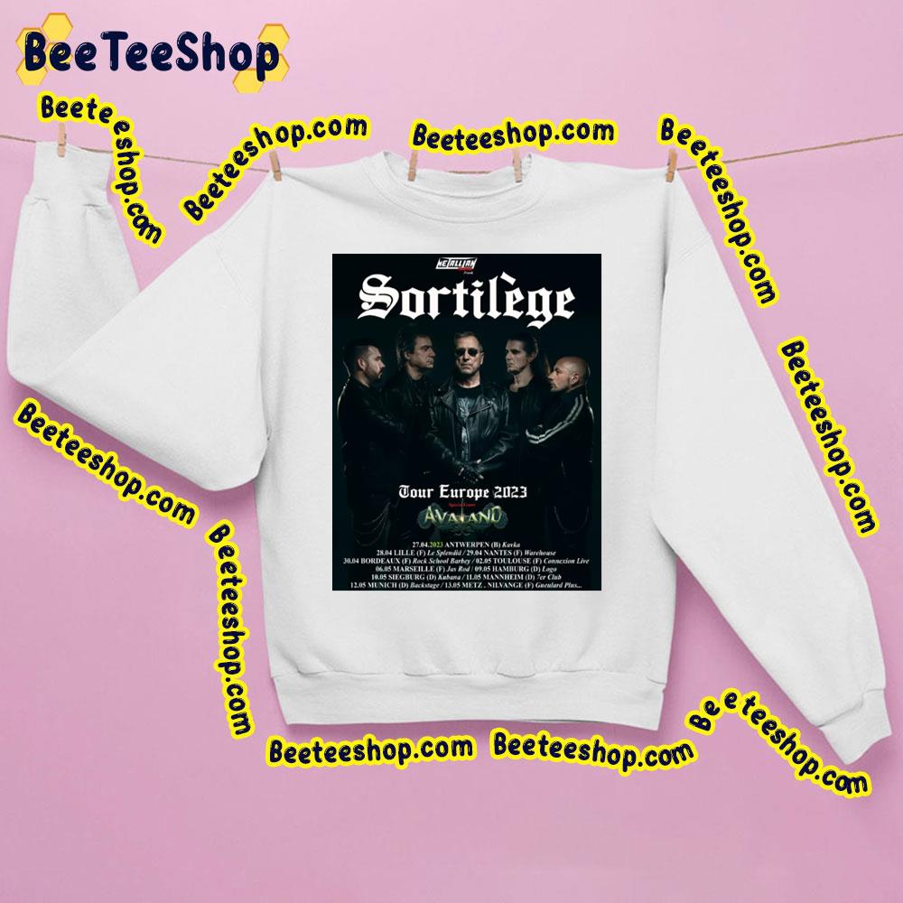 Sortilege Tour Europe 2023 Avaland With Dates Trending Unisex Sweatshirt