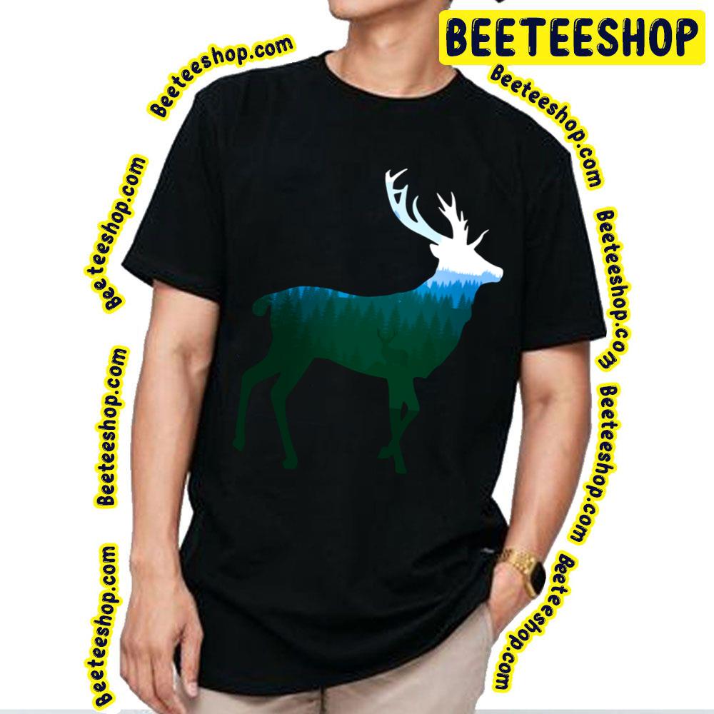 Stag Deer Buck King Of The Forest Green Trending Unisex T-Shirt