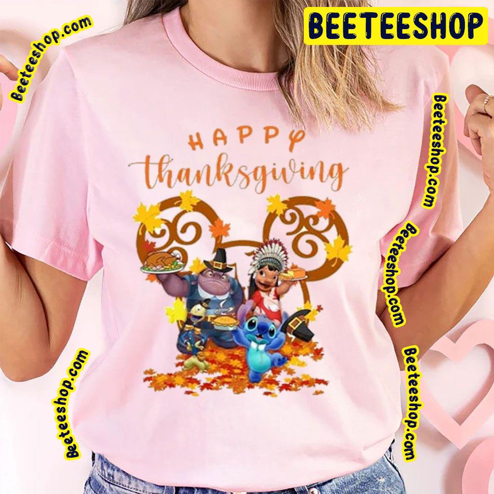 Stitch Lilo Jumba Pleakle Happy Thanksgiving Trending Unisex T-Shirt