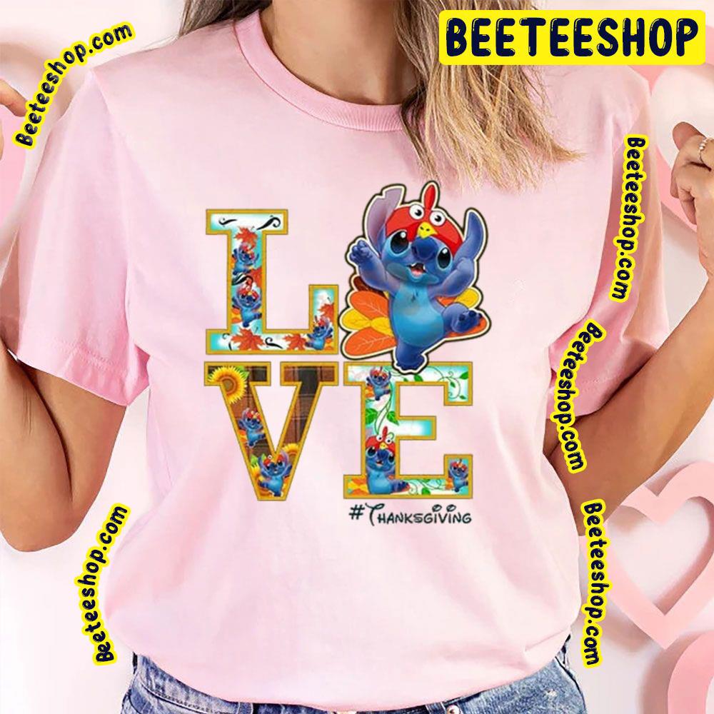 Stitch Love Thanksgiving Trending Unisex T-Shirt