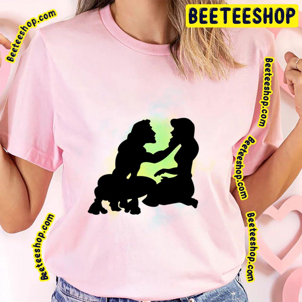 Tarzan And Jane Silhouettes Beautiful Scene Art Trending Unisex T-Shirt