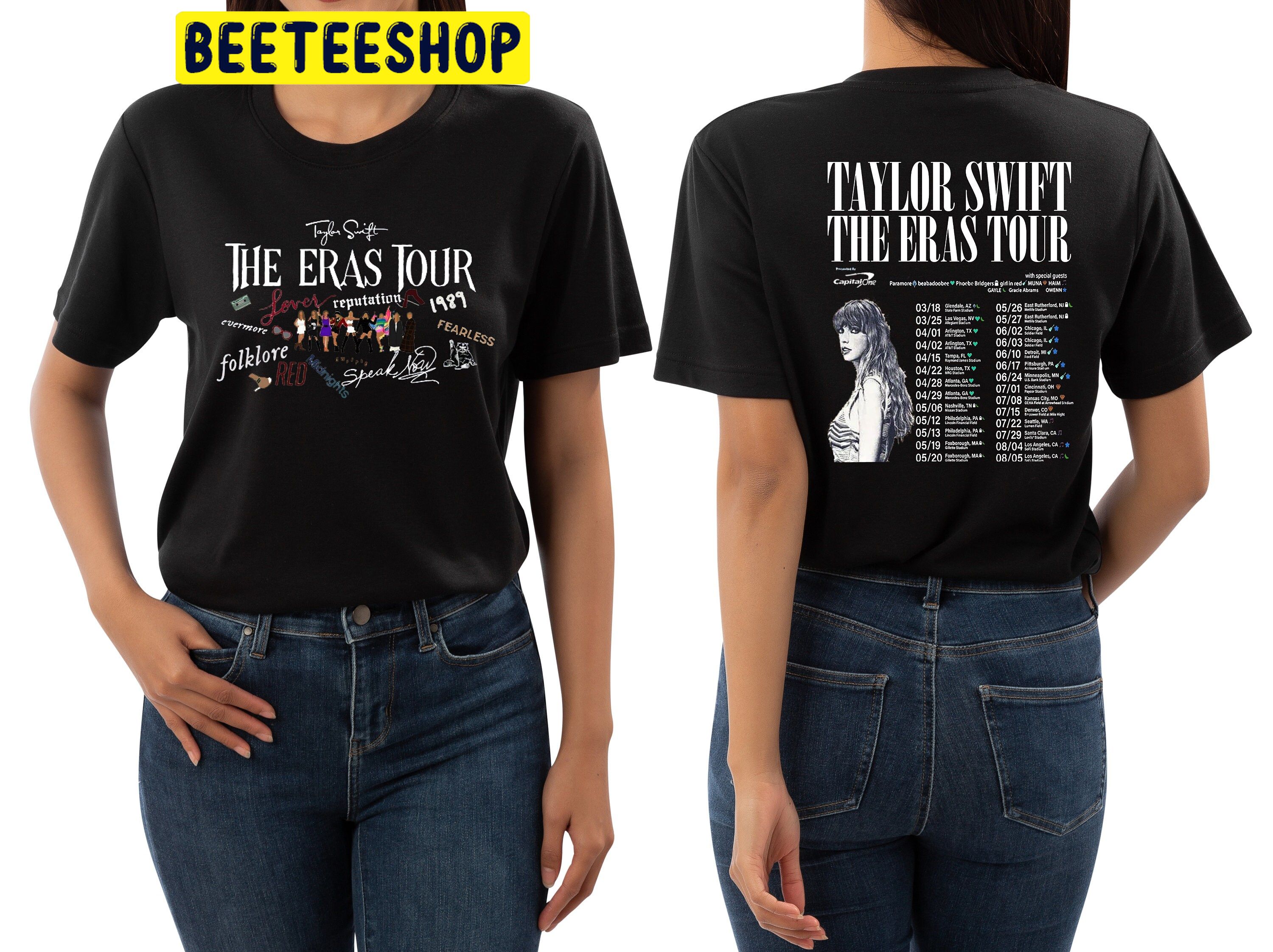 Taylor The Eras 2023 Tour Double Side Trending Unisex Shirt