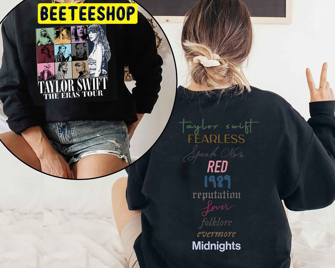 Taylor The Eras Tour New Album Midnight 2023 Double Side Trending Unisex Shirt