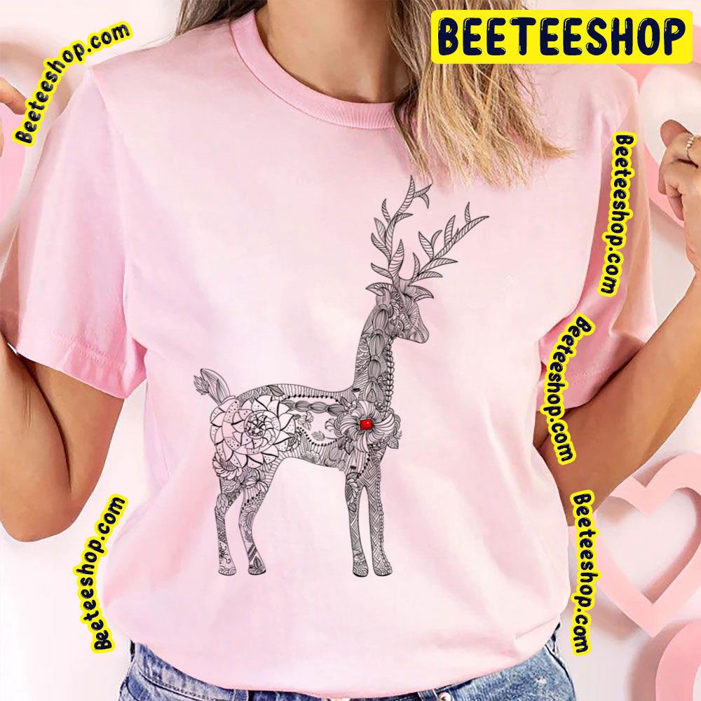 The Deer In The Meditation Drawing Style Trending Unisex T-Shirt