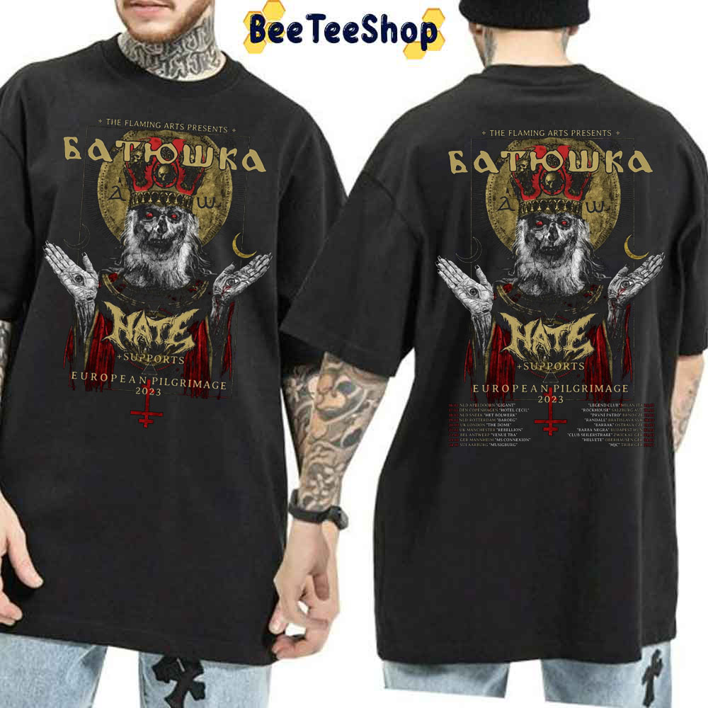 The Flaming Arts Presents Batushka 2023 Tour With Dates Double Side Trending Unisex Shirt