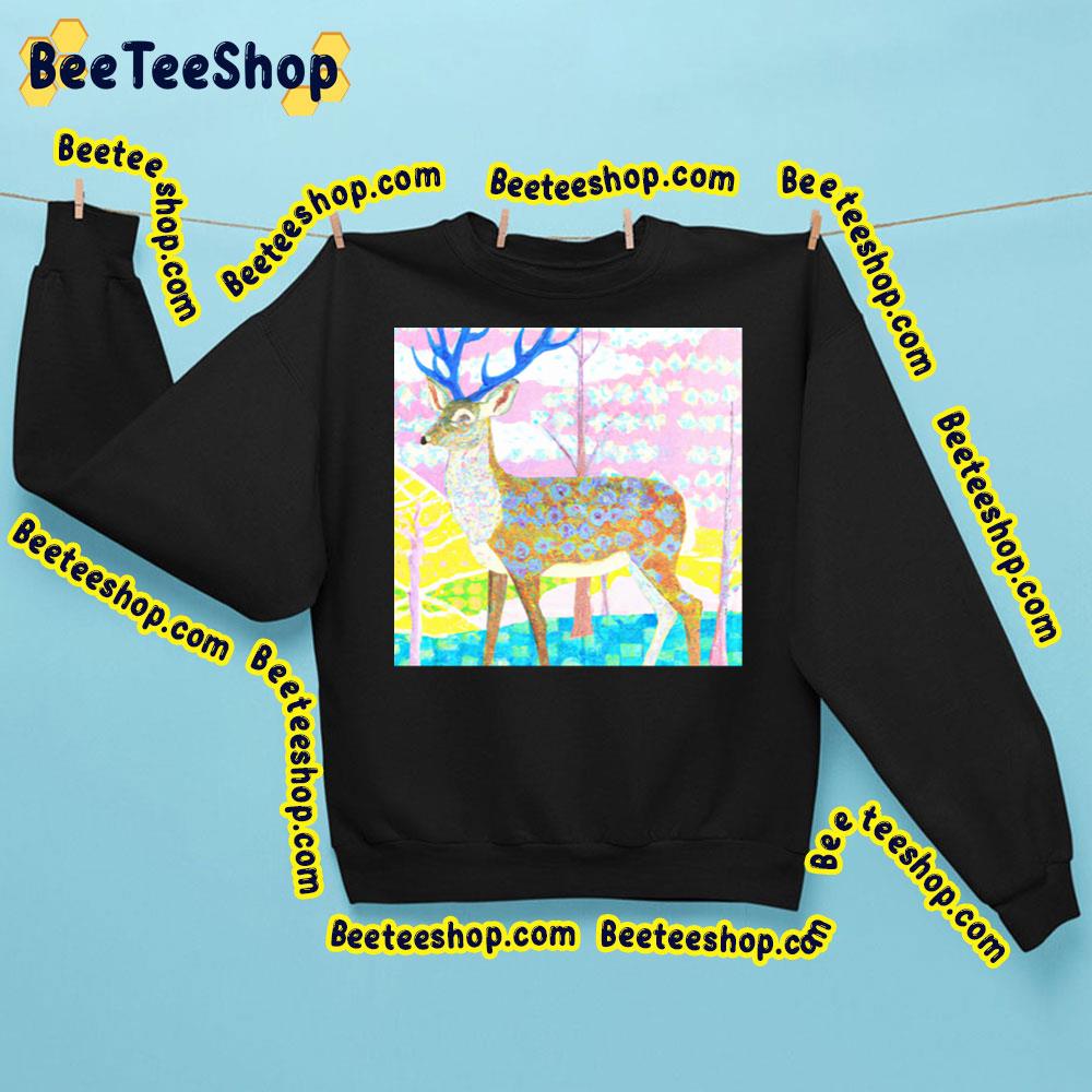 The Flower Deer King Vintage Retro Art Trending Unisex Sweatshirt