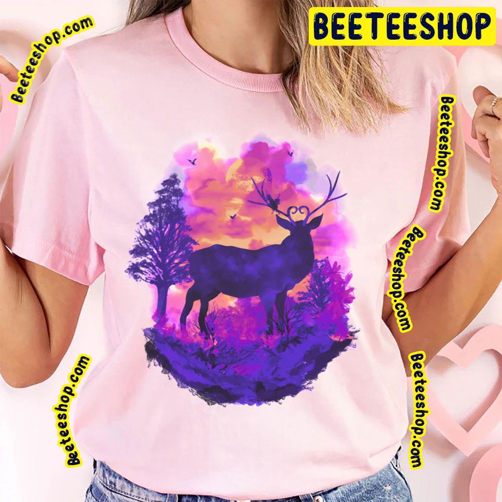 The King Of Deer Stag Vintage Art Retro Trending Unisex T-Shirt