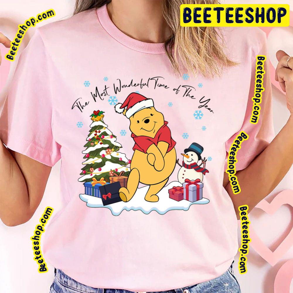 The Most Wonderful Time Of The Year Winnie The Pooh Christmas Snowman Trending Unisex T-Shirt