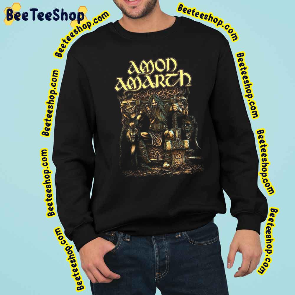 Thunder God White And Black Colour Amon Amarth Melodic Death Metal Band Trending Unisex Sweatshirt