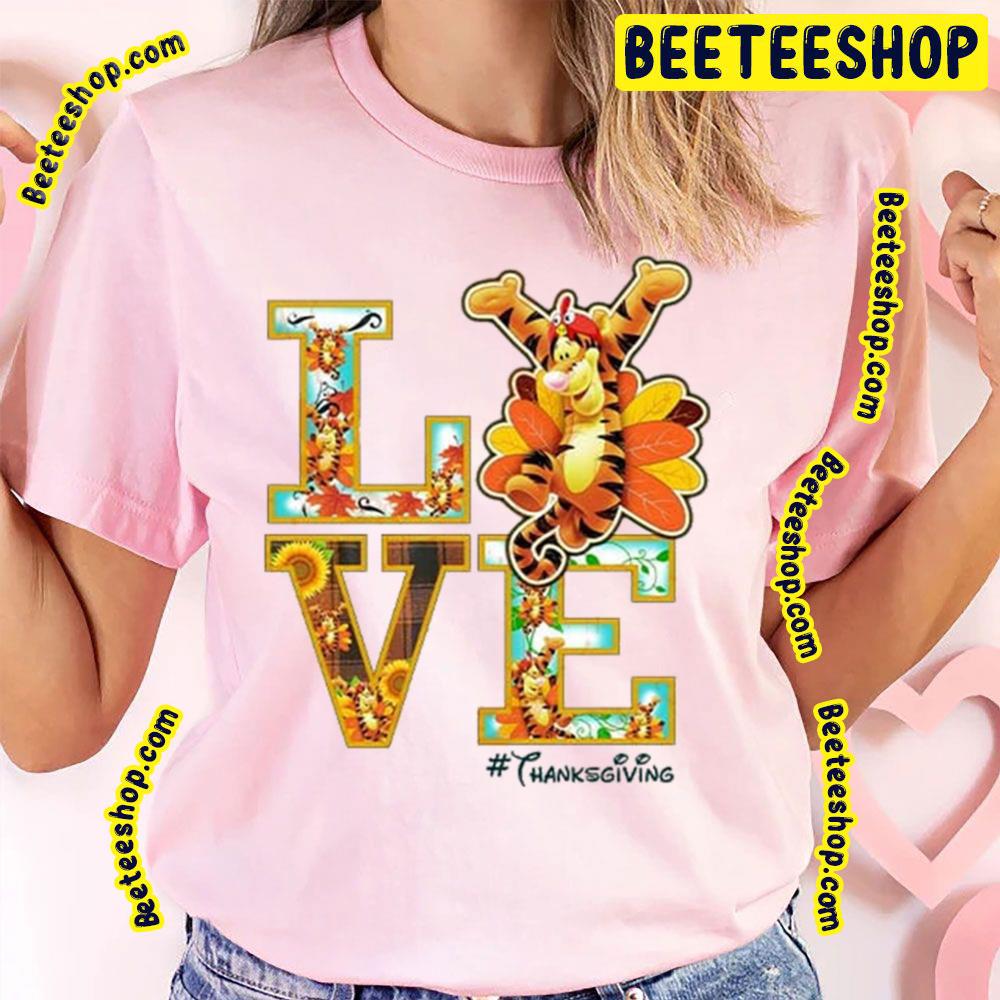 Tigger Pooh Disney Love Thanksgiving Trending Unisex T-Shirt