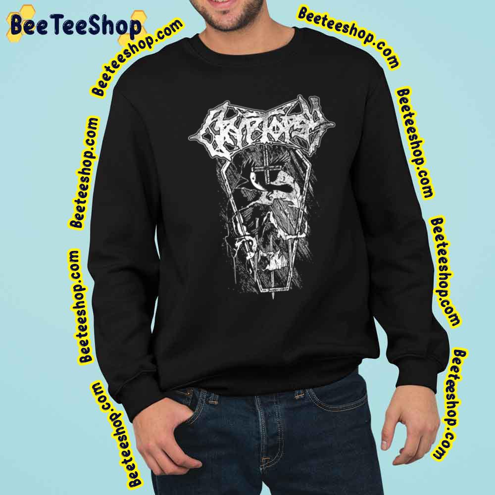 Tomb Of Logo Art Cryptopsy Death Metal Band Black And White Colour Trending Unisex Sweatshirt