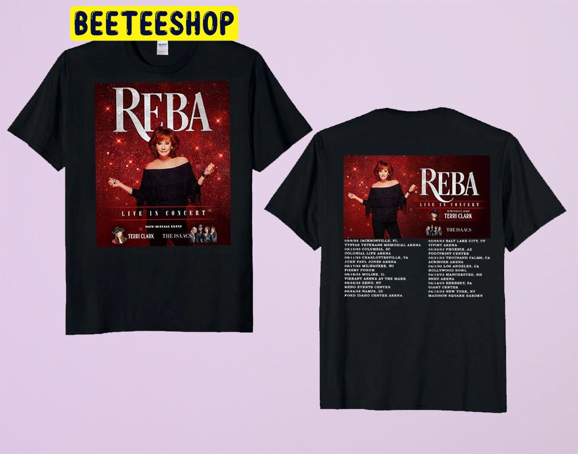 Tour 2023 Reba Live In Concert W Clark Fall Double Side Trending Unisex Shirt