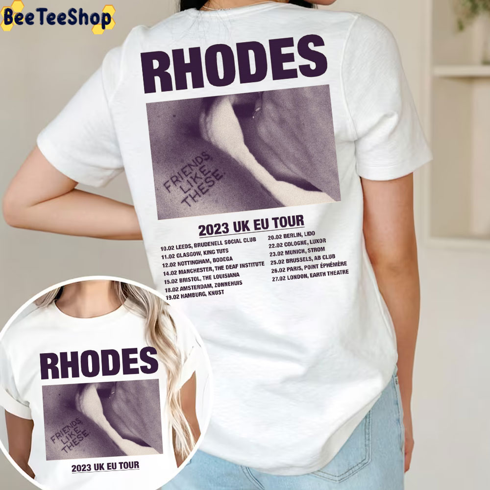 Uk Eu Tour 2023 Rhodes With Dates Double Side Trending Unisex Shirt