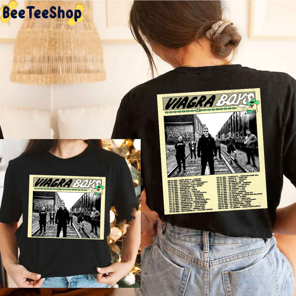 Viagra Boys Cave World Tour 2023 Dates Double Side Trending Unisex Shirt