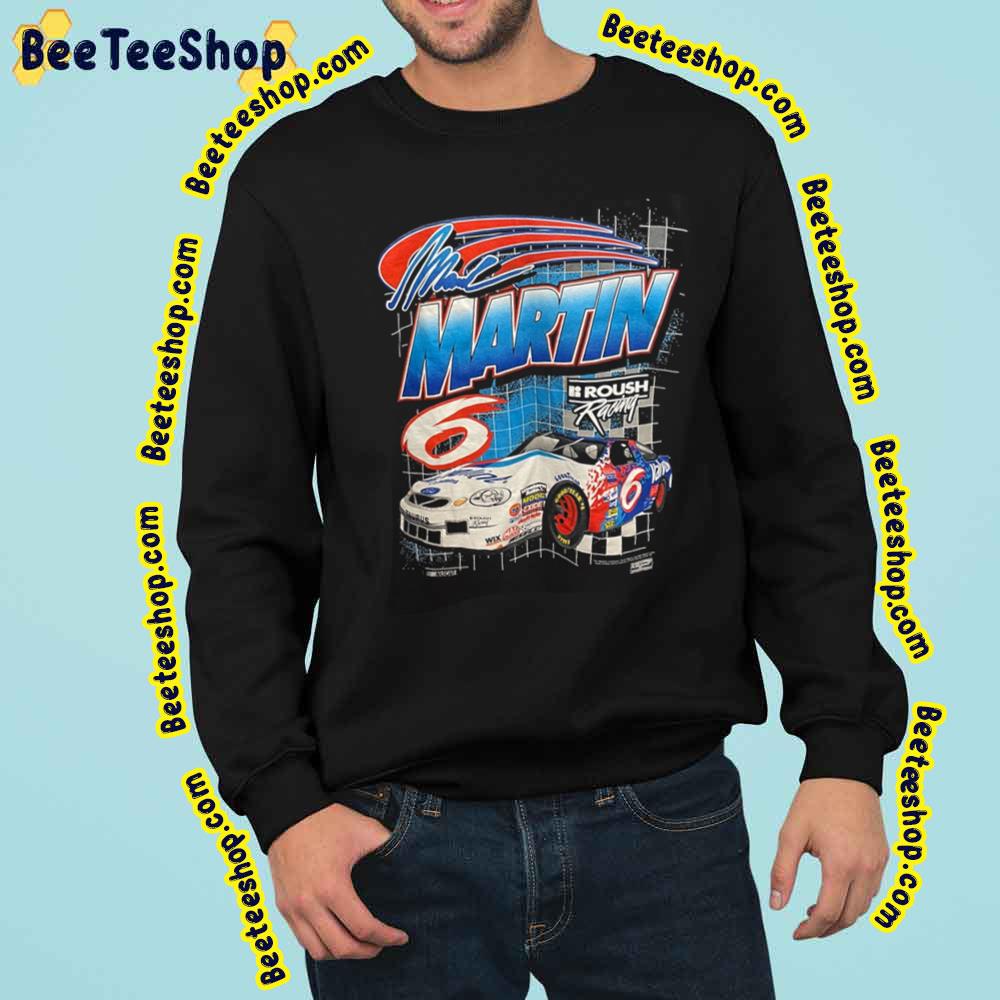 Vintage Art For Fans Mark Martin 6 Racing Retro Trending Unisex Sweatshirt