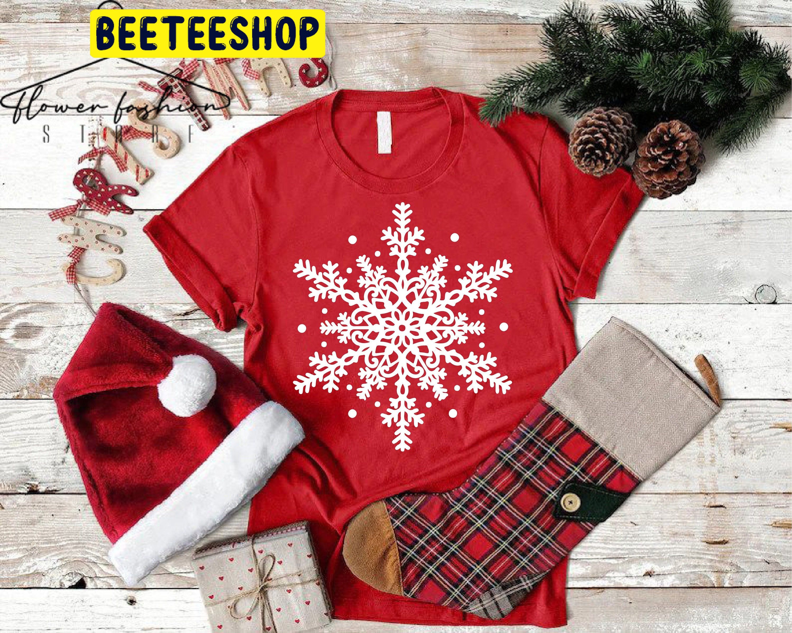 Vintage Snowflake Christmas Outfits Trending Unisex Shirt