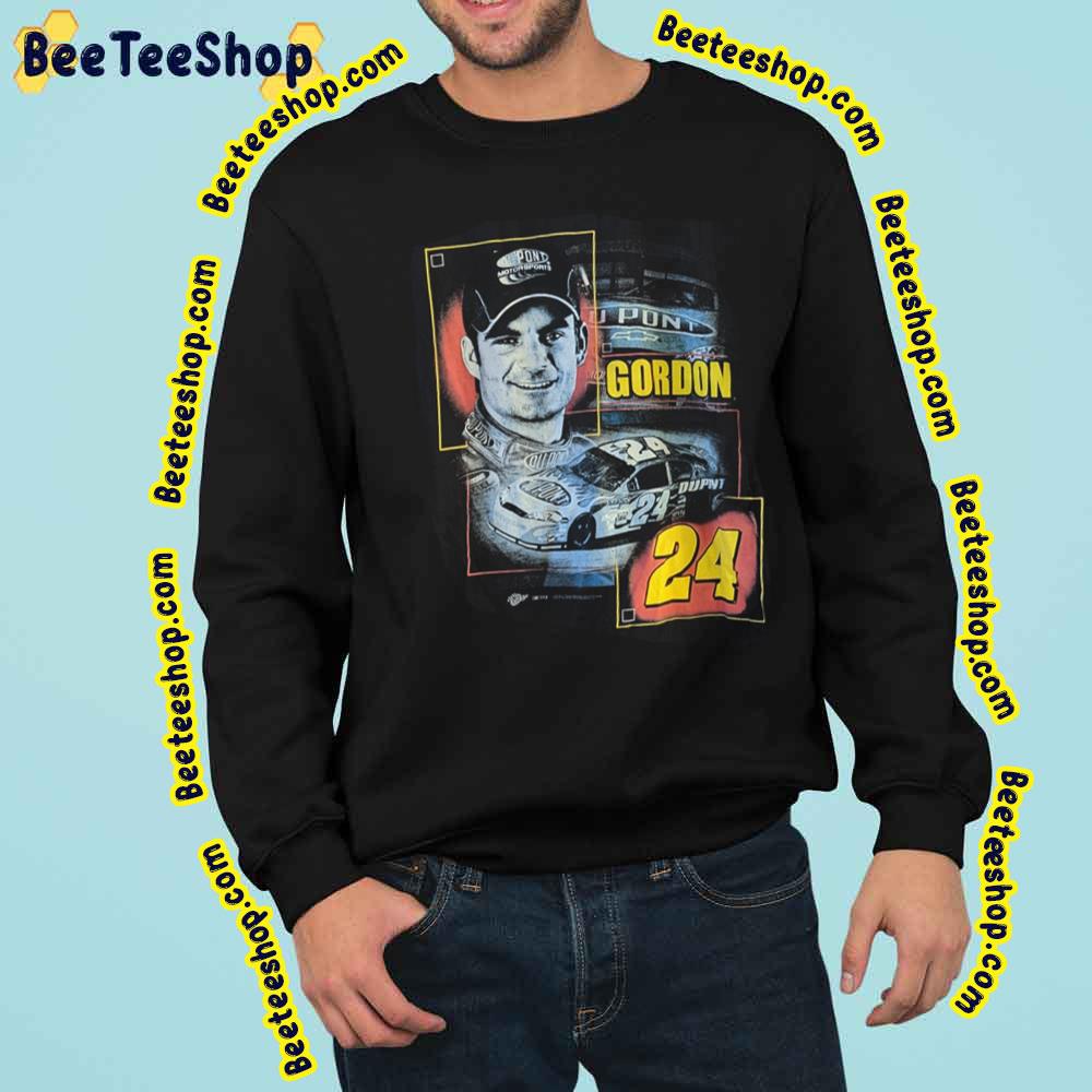 White And Black Art Jeff Gordon Racing 24 Vintage Racing Art Trending Unisex Sweatshirt