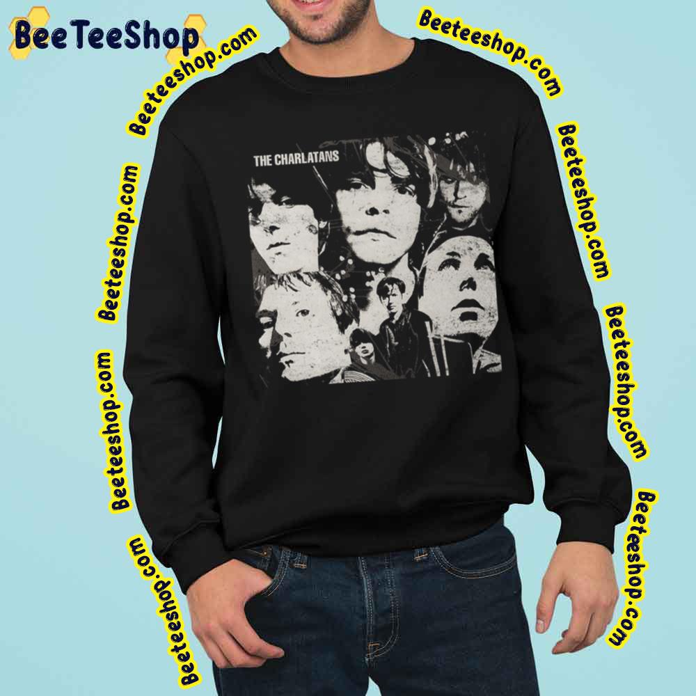 White And Black Face The Charlatans Rock Band Music Art Trending Unisex Sweatshirt