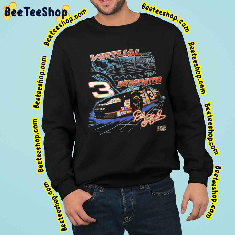 White Art Dale Earnhardt Virtual Intimidator Vintage Thrift Trending Unisex Sweatshirt