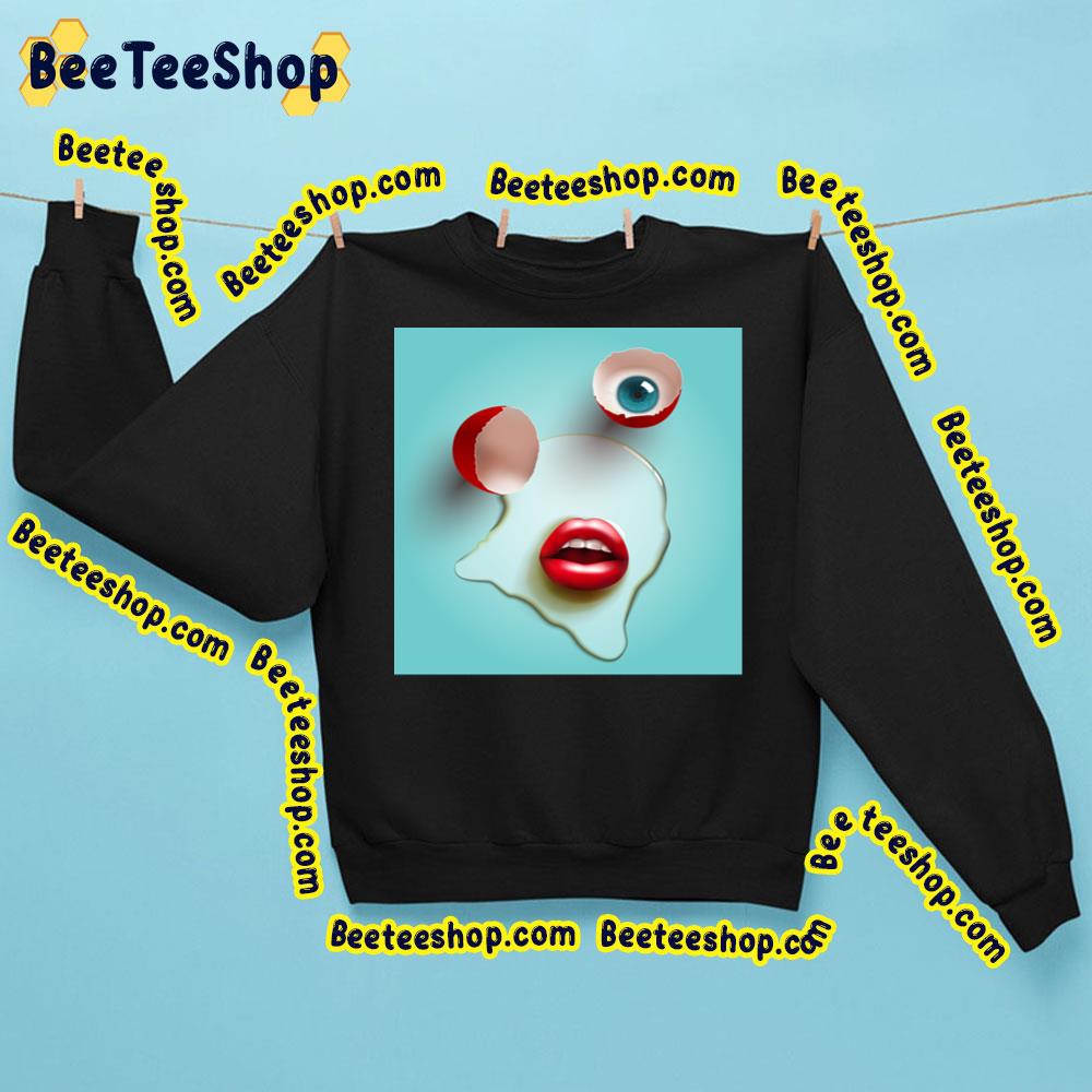 3d Egg With Red Lips And Blue Eye Trending Unisex Sweatshirt