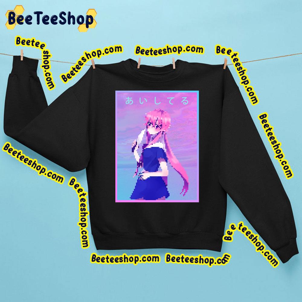 8 Bit Gasai Yuno I Love You Future Diary Trending Unisex Sweatshirt