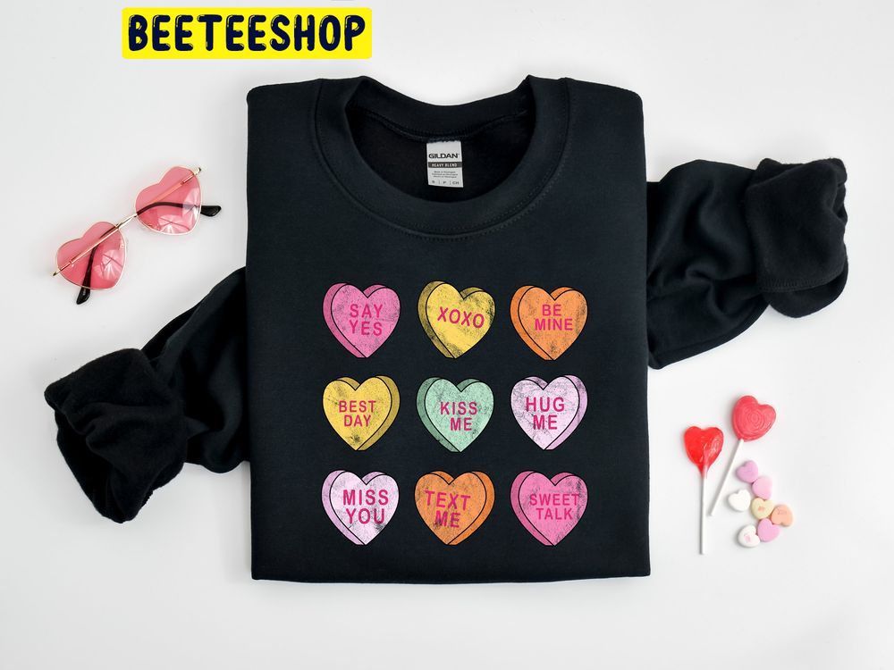 Be Mine Conversation Hearts Xoxo Valentines Day Trending Unisex Shirt