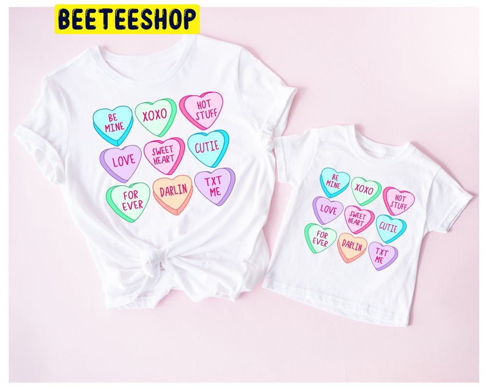 Candy Hearts Valentines Trending Unisex Shirt