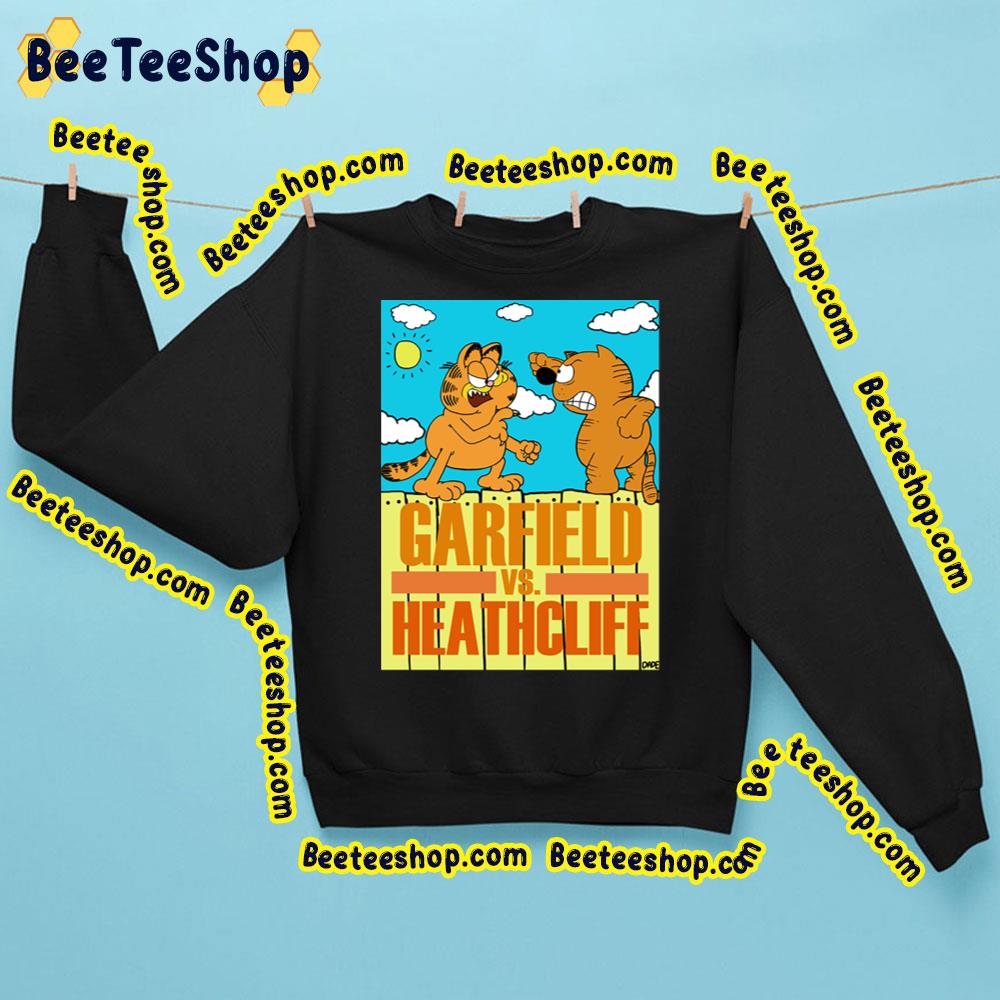 Cartoons Garfield Vs Heathcliff (Godzilla Vs Kong Style) Trending Unisex Sweatshirt