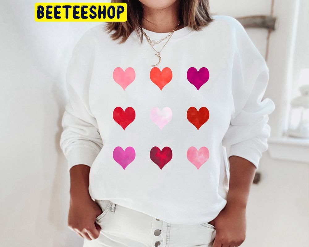 Cute Hearts Valentines Trending Unisex Shirt