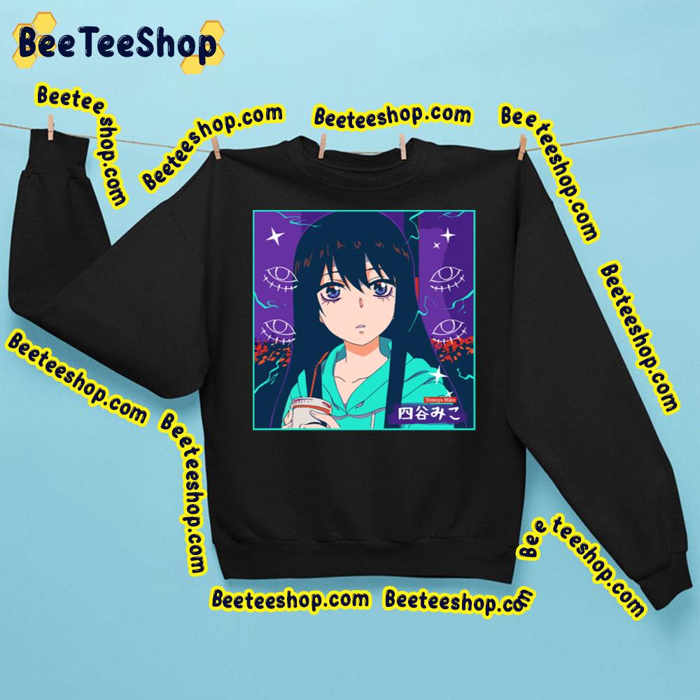 Cute Purple Yotsuya Mieruko-Chan Trending Unisex Sweatshirt