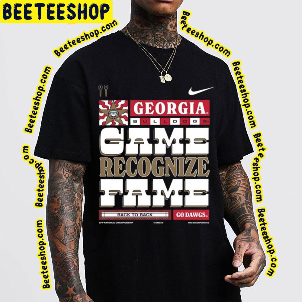 Georgia Bulldogs Game Recognize Fame 2023 National Championship Trending Unisex Shirt