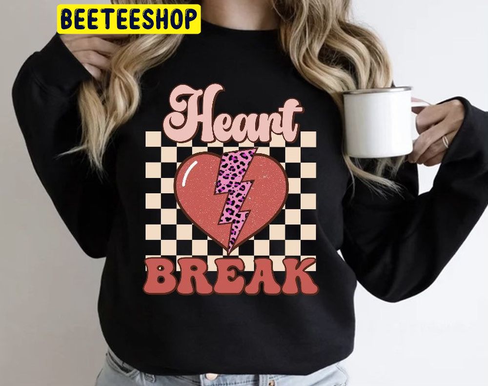 Heart Break Lightning Bolt Womens Valentines Day Trending Unisex Shirt