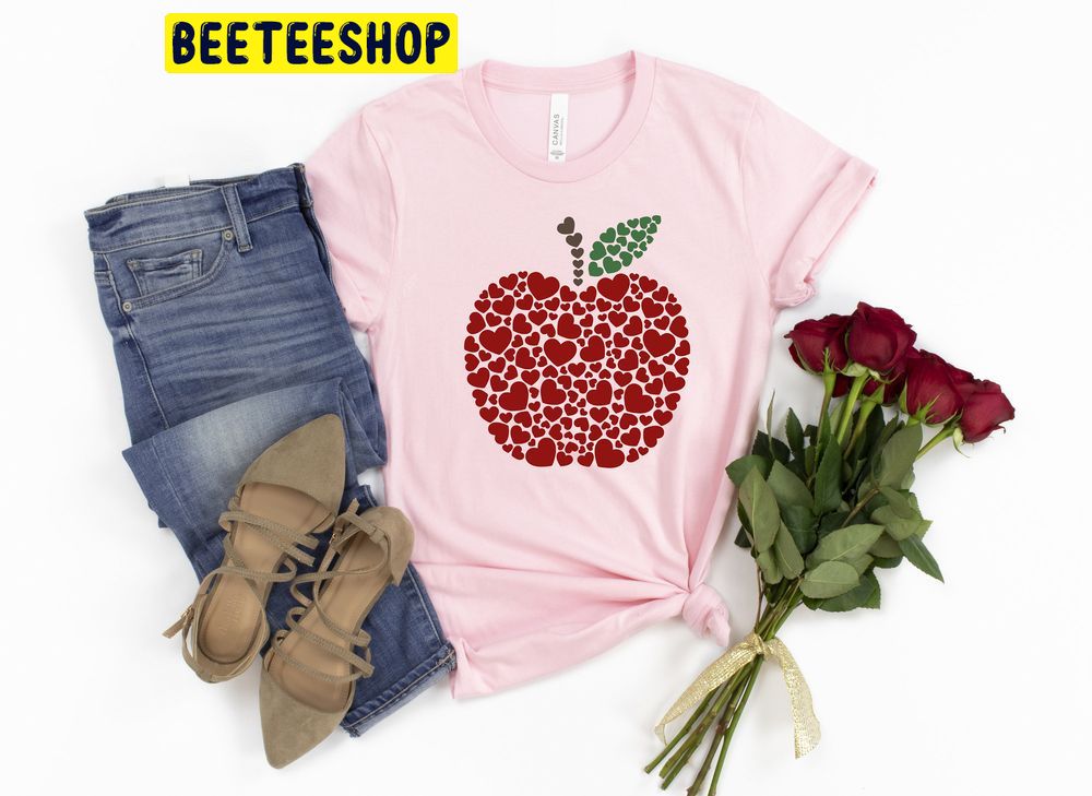 Love Apple Teacher Valentine Trending Unisex Shirt