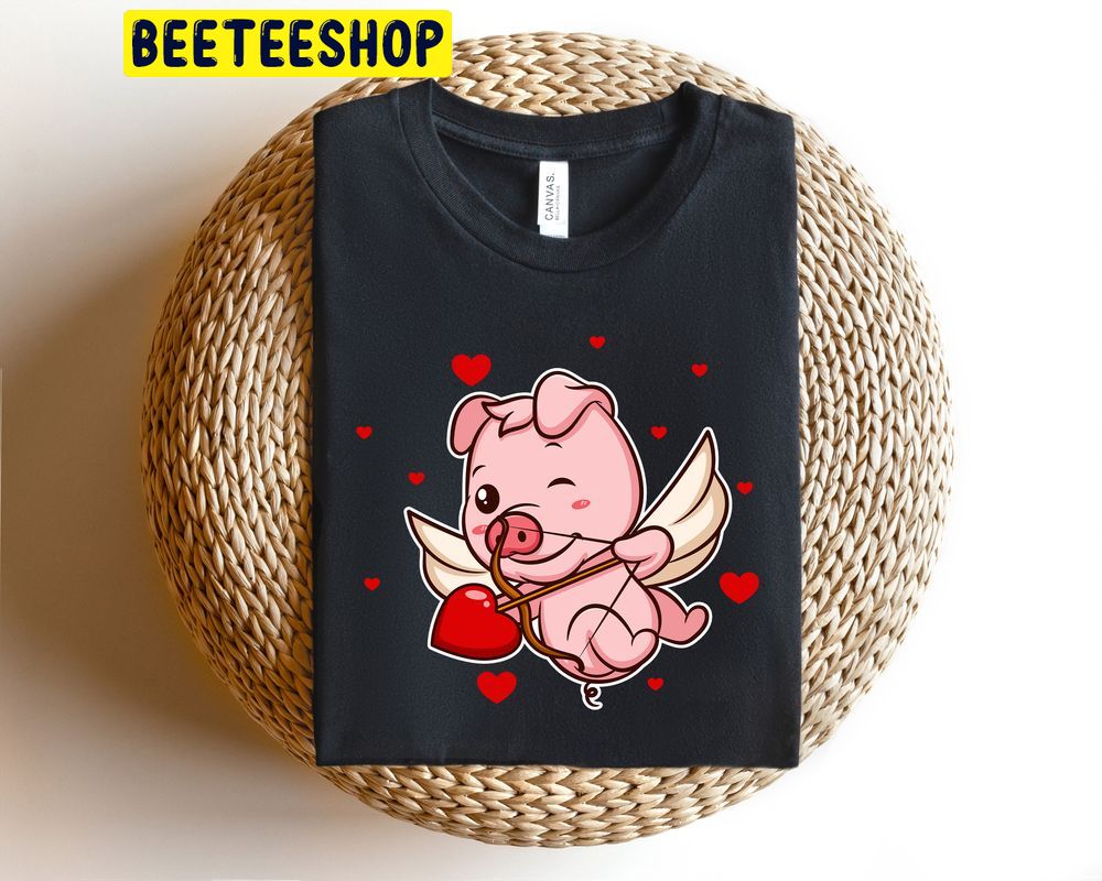 Pig Lover Cute Valentines Day Trending Unisex Shirt