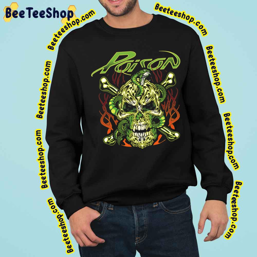 Poison Rock Band Green Skull And Snake Trending Unisex Sweatshirt