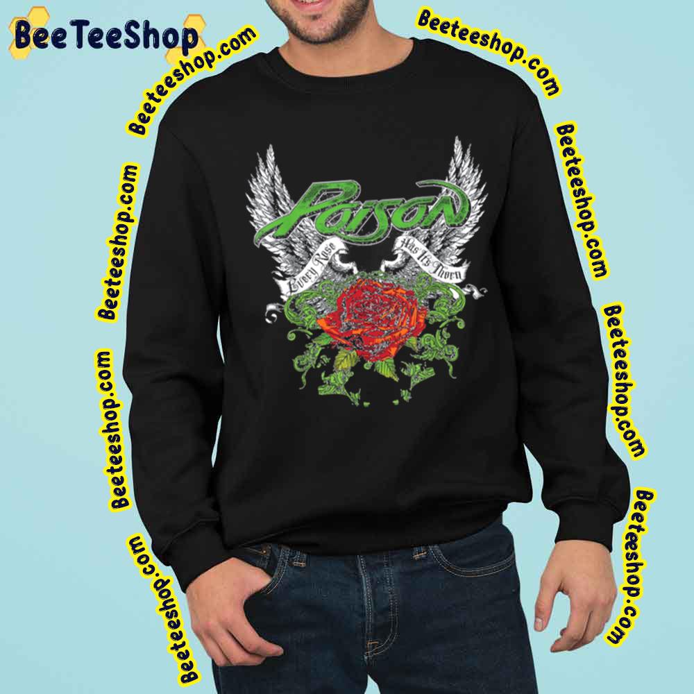 Poison Rock Band Retro Rose Trending Unisex Sweatshirt