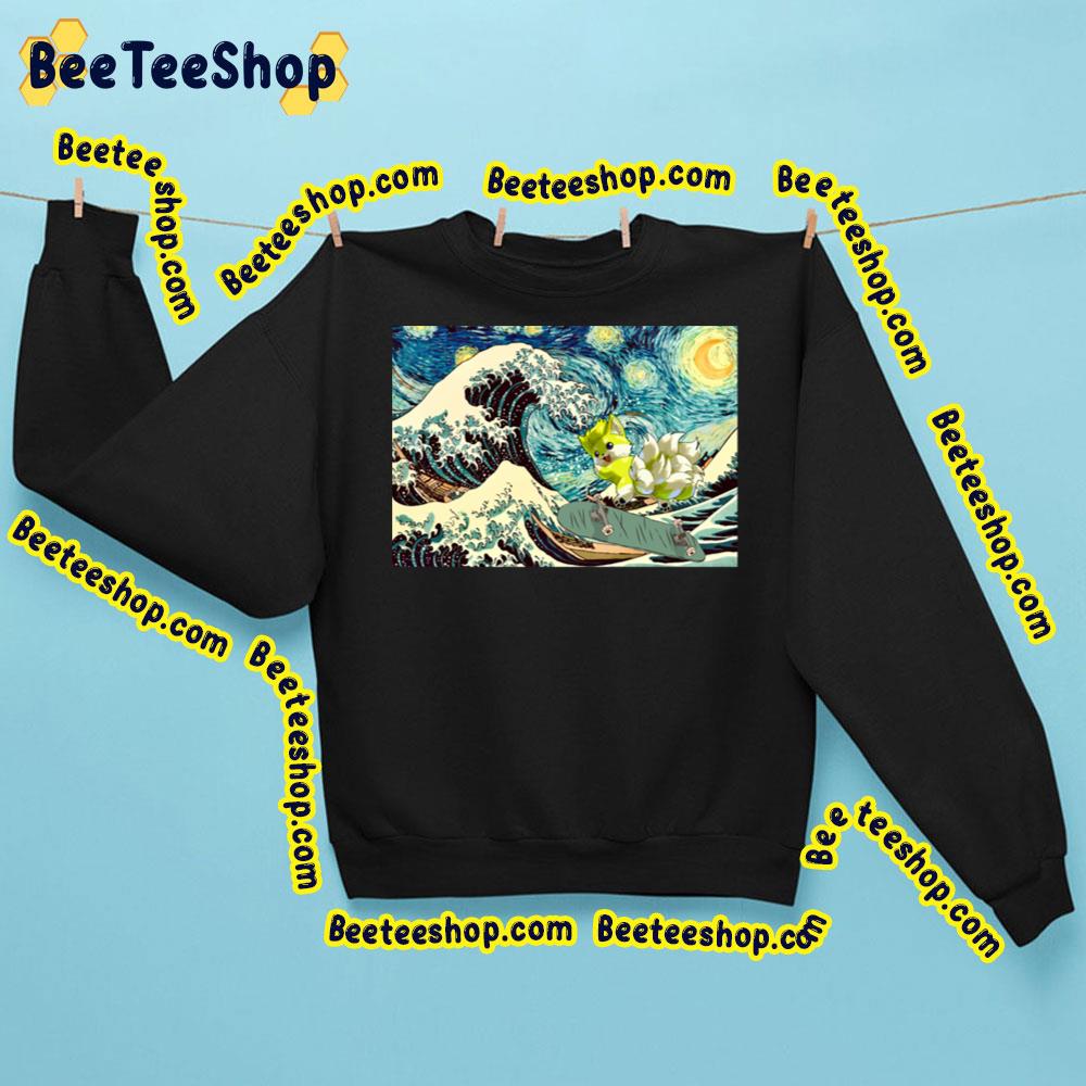 Ponta Skate Great Japanese Waves Skeleton Knight In Another World Trending Unisex Sweatshirt