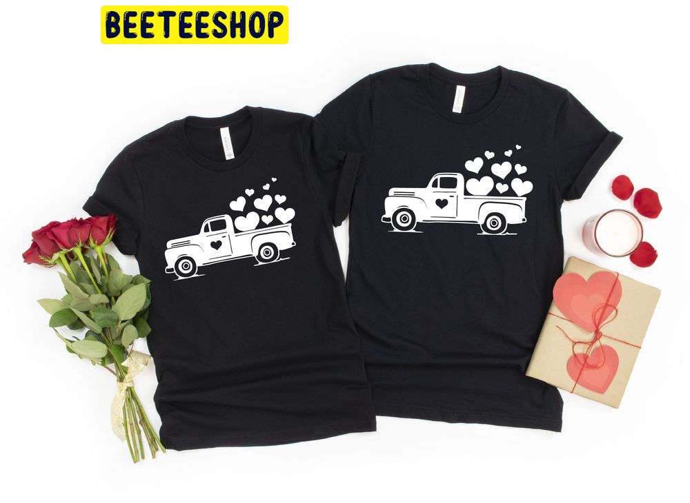 Red Truck Valentines Trending Unisex Shirt