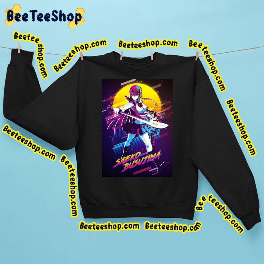 Retro Highschool Of The Dead Saeko Busujima Vaporwave Trending Unisex Sweatshirt