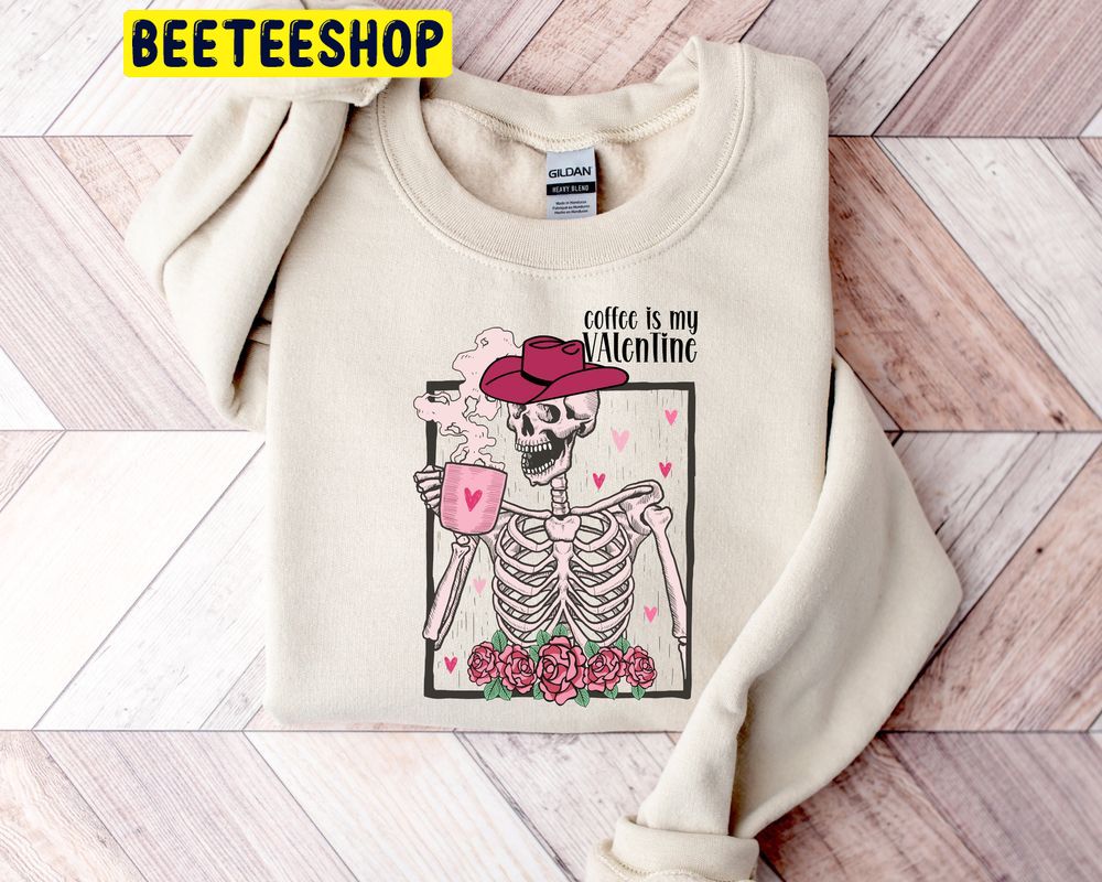 Retro Valentine’s Skeleton Trending Unisex Shirt