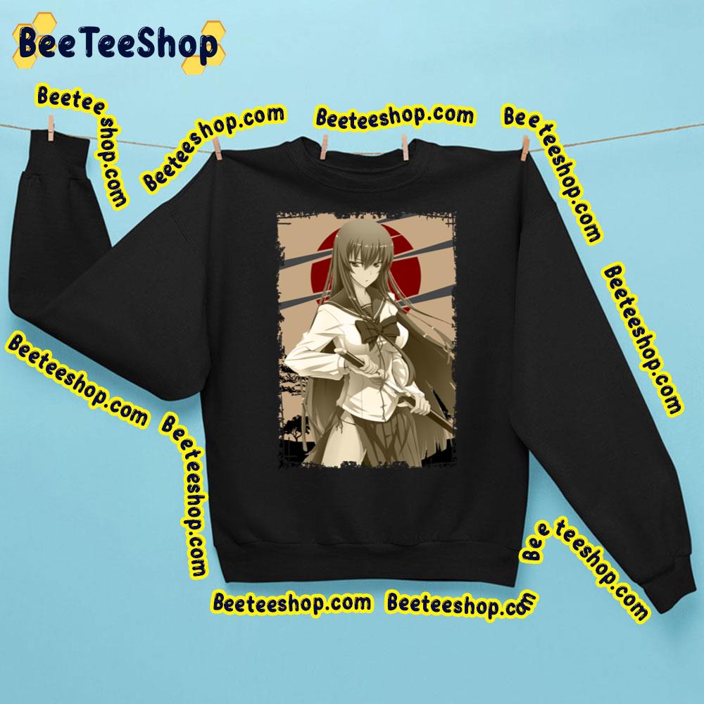 Saeko Busujima Highschool Of The Dead Retro Landscape Design Trending Unisex Sweatshirt