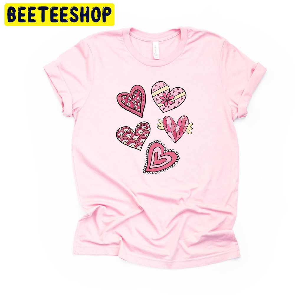 Super Cute Valentine Hearts Trending Unisex Shirt