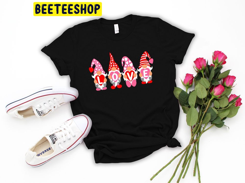 Valentine Gnomes With Heart Trending Unisex Shirt