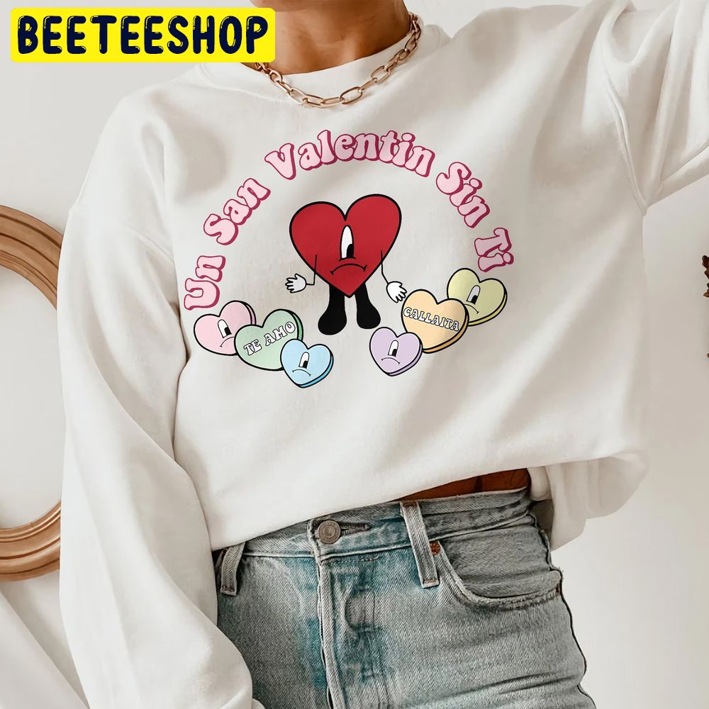 Xoxo Bad Bunny Heart Valentine’s Trending Unisex Shirt