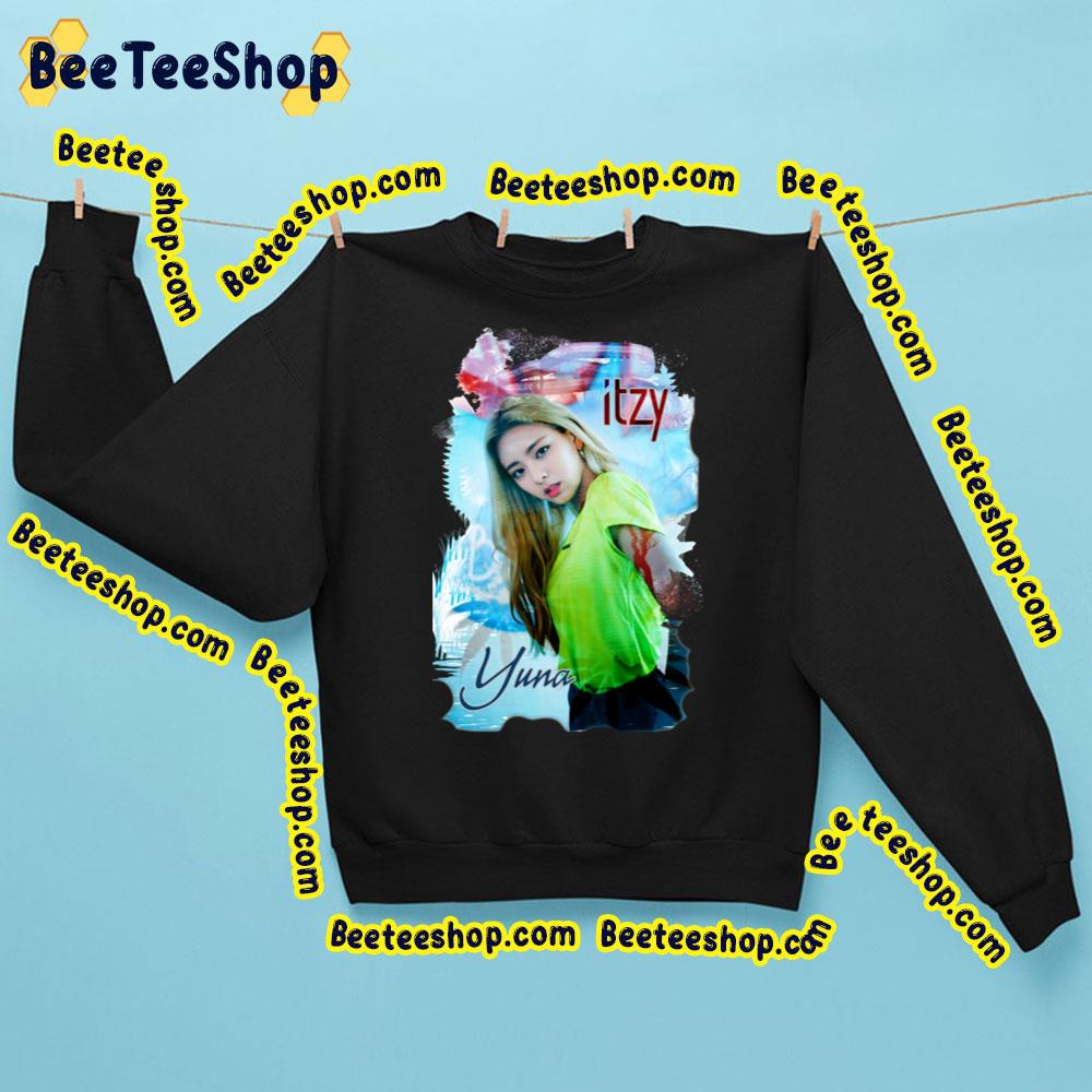 Yuna Itzy Kpop Aqua Blue Art Vibe Trending Unisex Sweatshirt