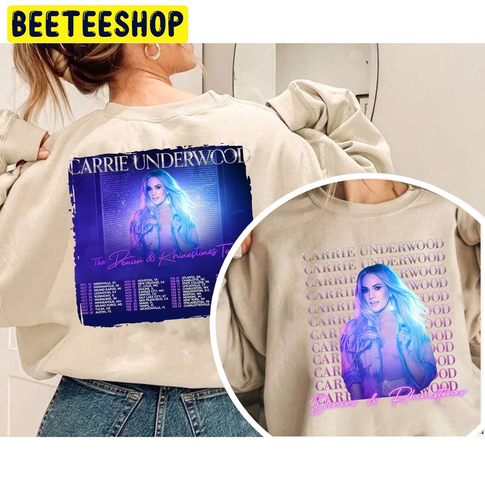 2023 Carrie Underwood Denim And Rhinestones Tour Double Side Trending Unisex Sweatshirt