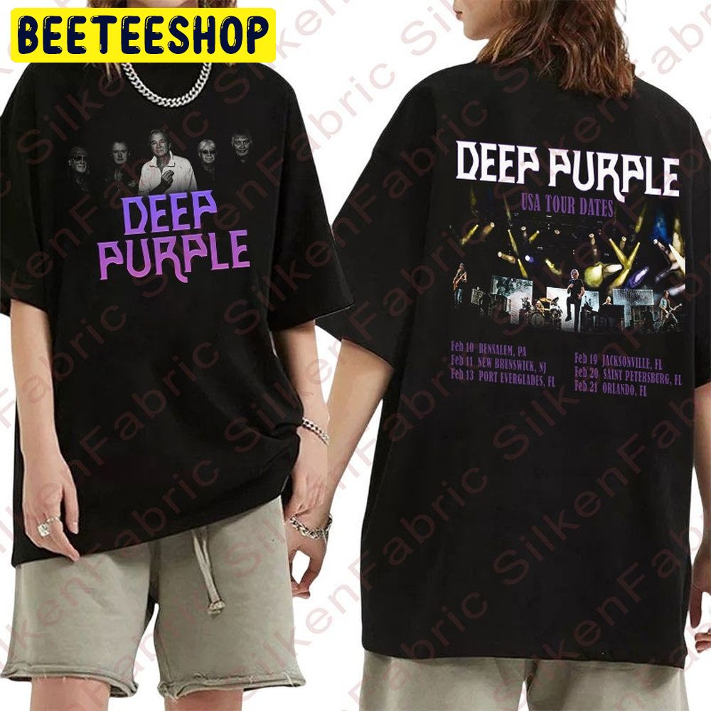2023 Deep Purple Usa Tour Double Side Trending Unisex T-Shirt