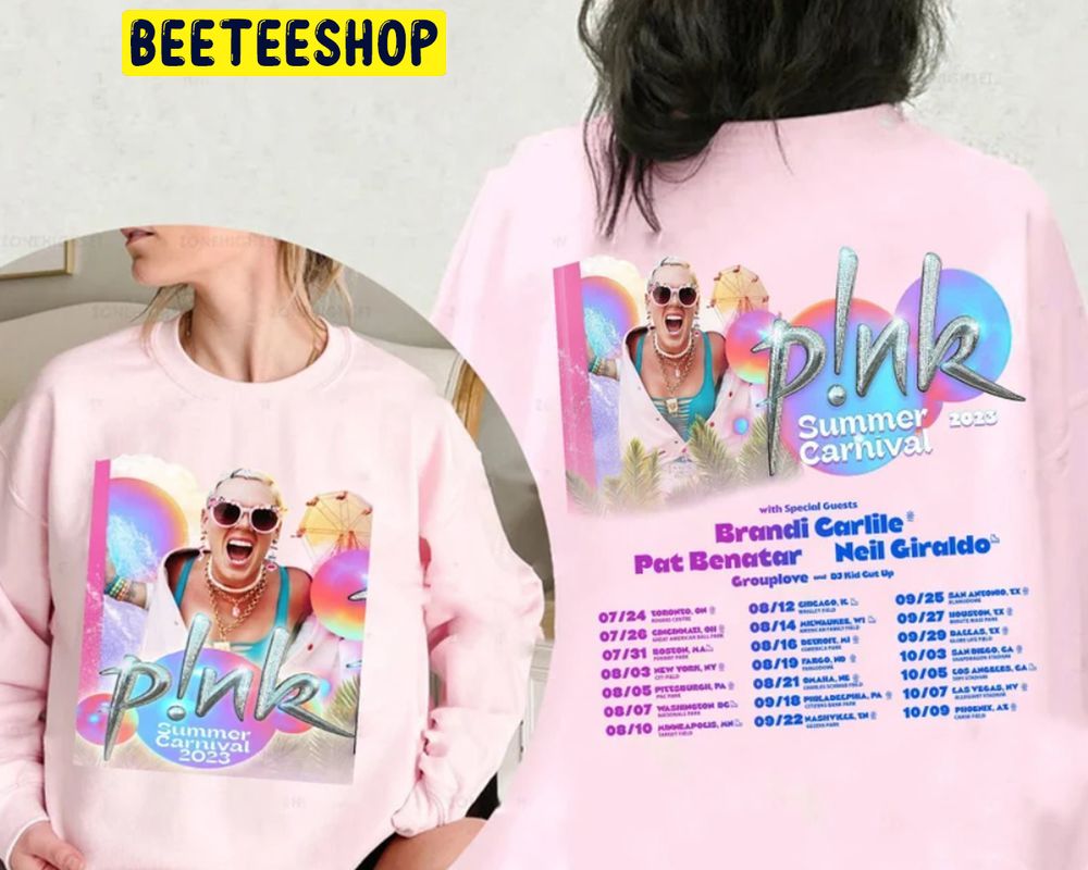 2023 P!Nk Summer Carnival Tour Pink Double Side Trending Unisex Sweatshirt