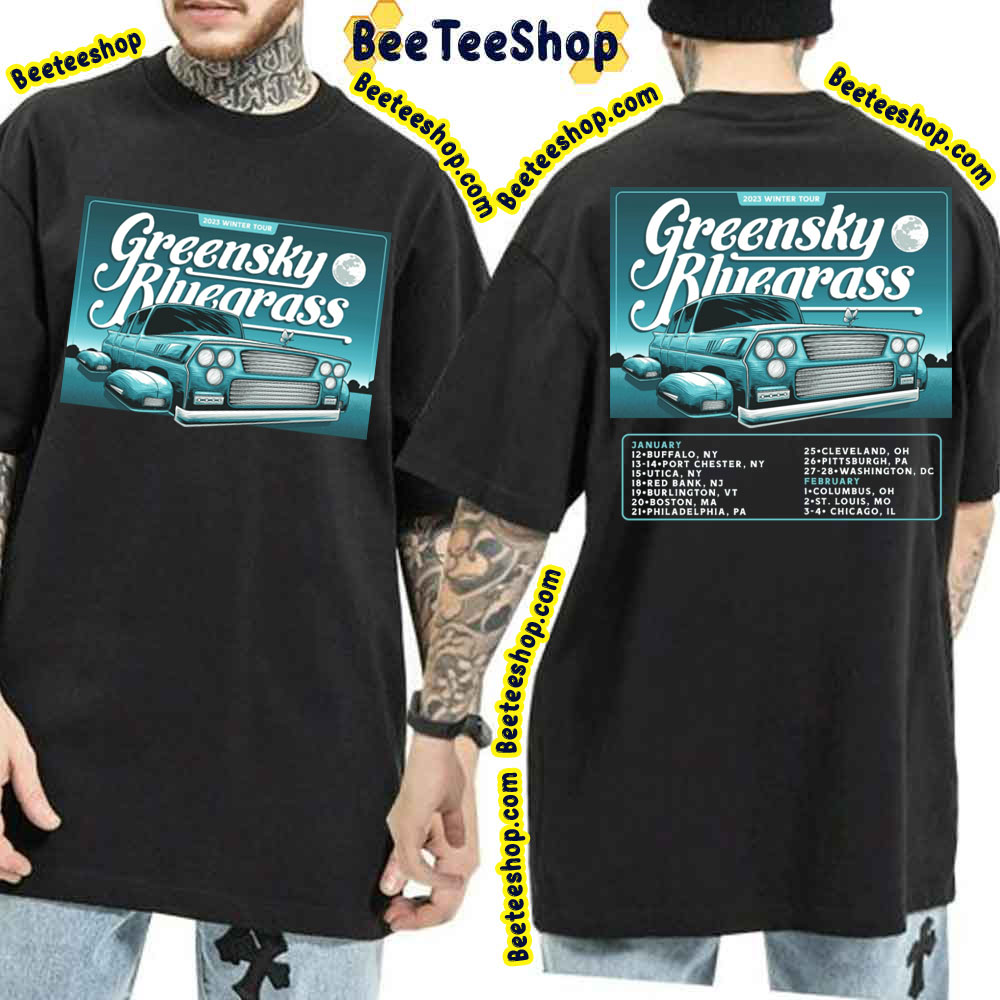 2023 Winter Tour Greensky Bluearass Dates Double Side Trending Unisex T-Shirt