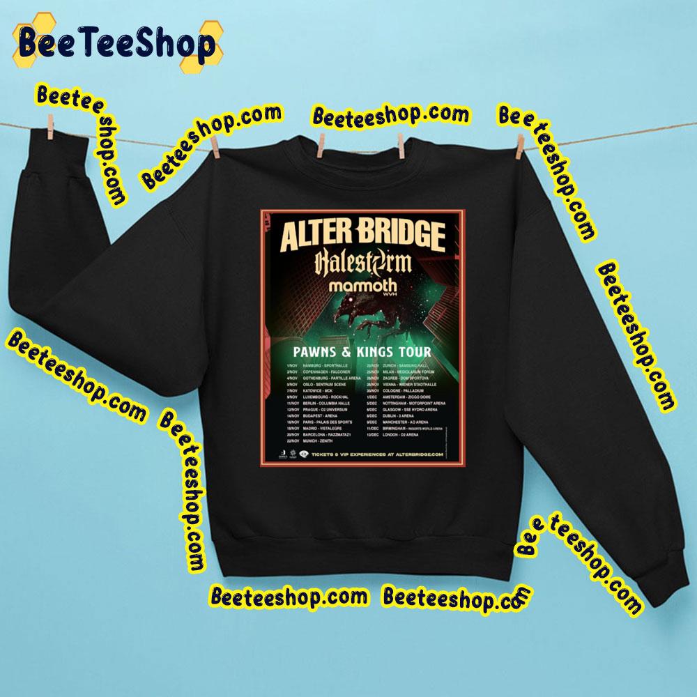 Alter Bridge Halestorm Mamoth Paws And Kings Tour Trending Unisex Shirt